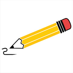 ector Illustration of Colour Pencil for Art Supplies, School Projects, and Creative Design Work