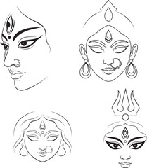 Vibrant Indian Deity Portrait, Ideal for Cultural Stock