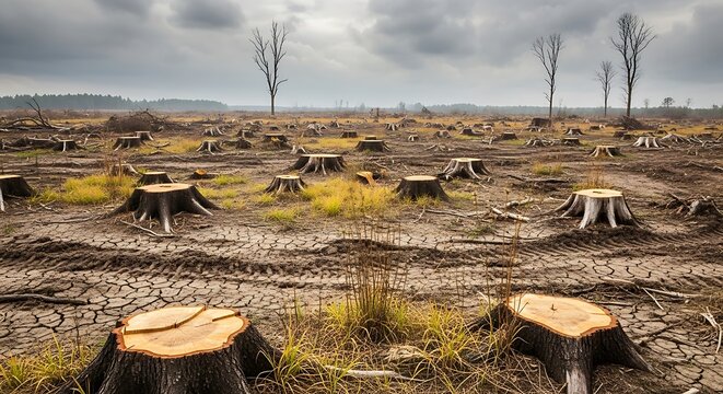 Deforested area landscape.