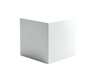 Single, white cube, solid, geometric shape