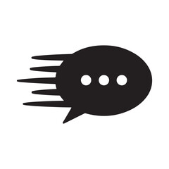 Fototapeta premium Fast Chat Message Icon Vector
