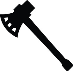 Pixel axe vector icon.