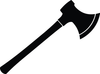 Steel axe vector icon.