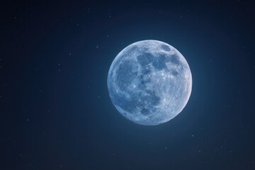 Obraz premium Full moon in a starlit night sky