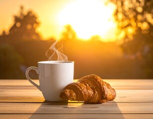 Sunrise breakfast scene