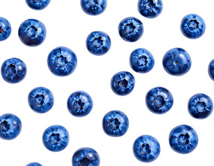 Blueberries scattered on black background (1)