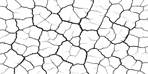 Seamless brown arid earth pattern with a cracked dry texture of the old wall
