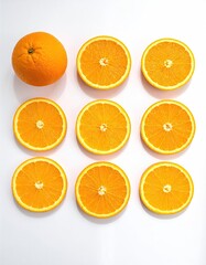 Orange slices, geometric pattern