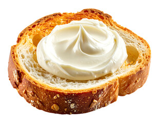 Toasted bread slice topped with creamy spread (2)