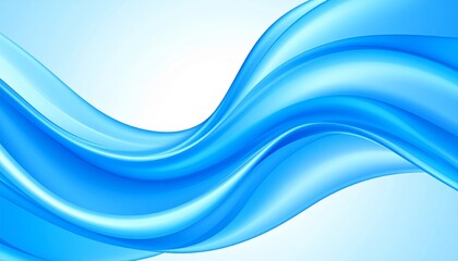 Abstract blue waves flowing