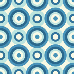 Seamless Abstract Concentric Circles Pattern Vector