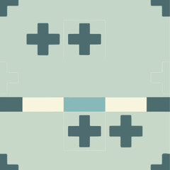 Obraz premium Seamless Abstract Plus Signs Grid Pattern Vector