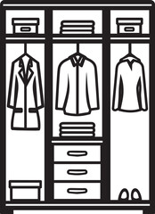 Wardrobe icon clean simple