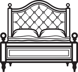 Headboard Furniture icon clean simple outline