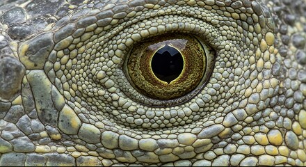 Close up iguana eye