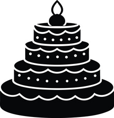 Wedding cake vector icon.eps