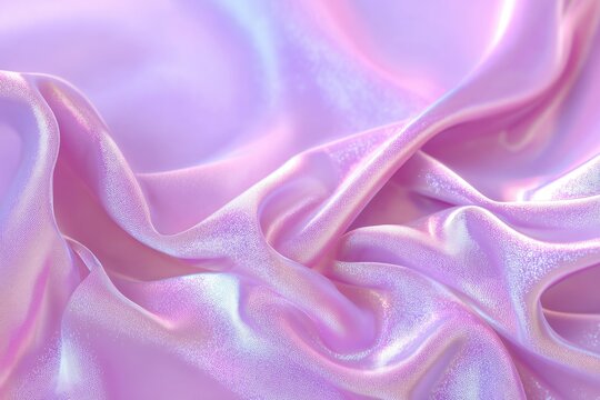 Soft, iridescent pink fabric folds - Powered by Adobe