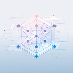 Abstract Technology Network Vector Background