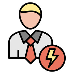 Power lineal color icon