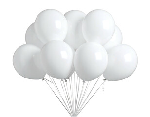 A cluster of white balloons (2)