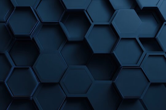 Dark navy blue hexagonal pattern