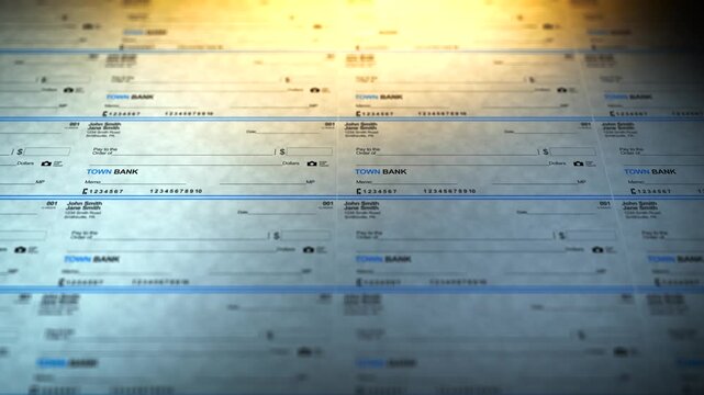 Cinematic Generic Bank Checks Printing Press
