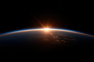 Earth rising at sunrise