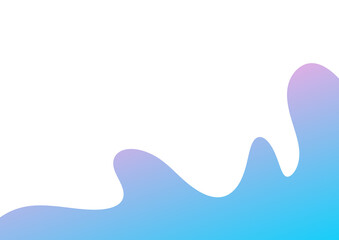 wave element with gradation blue pink in down