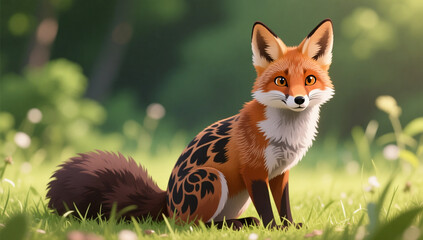 Fototapeta premium red fox vulpes