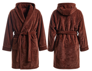 Brown robe, front and back views