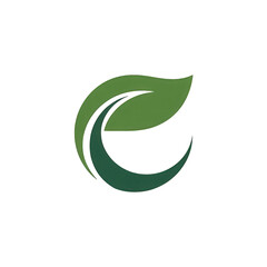 Fototapeta premium Green leaf logo design on transparent background