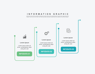 modern design template banner infographic. 3 step process information or presentation with icons