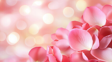 Pink flower petal soft focus romantic dreamy delicate nature background spring gentle light bokeh create peaceful and elegant floral scene with warm atmosphere