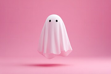 Pink ghost, minimal style