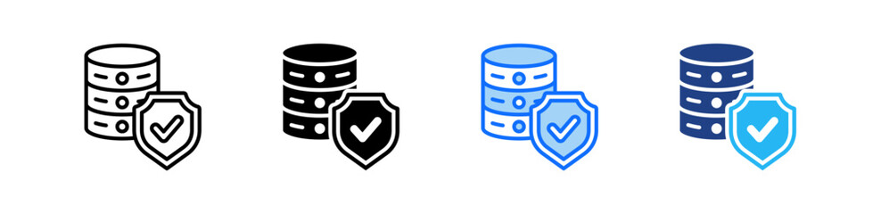 Database Icon Set Multiple Style Collection
