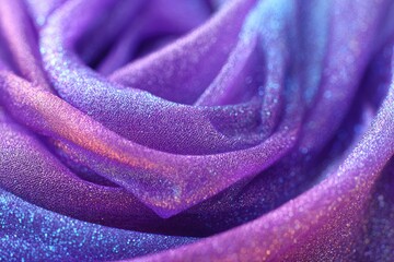 Purple iridescent fabric swirls