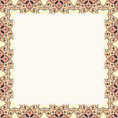 Elegant Ornamental Frame with a Central Blank Space