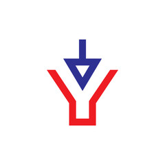 Y arrow logo vector template