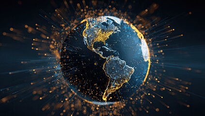 Digital Earth, radiating energy