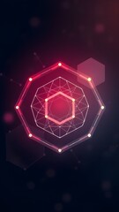 Abstract hexagon pattern symbolizing blockchain