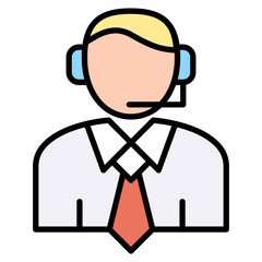 Customer Service lineal color icon