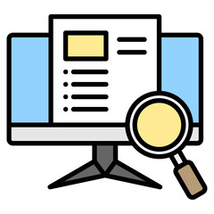 Advertising lineal color icon