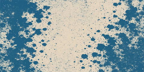 Grunge-textured blue wall with a rusty brown metal pattern