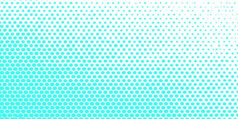 Blue geometric seamless pattern with retro polka dots and vintage circle shapes in a tileable textile design for a vibrant vector backdrop