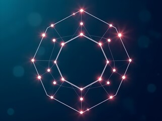 Abstract hexagon pattern symbolizing blockchain