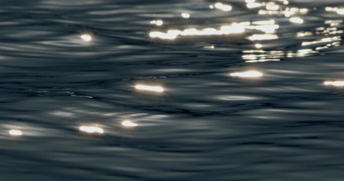 Water wave reflection slow motion