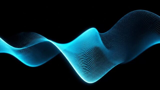 Abstract blue wave design