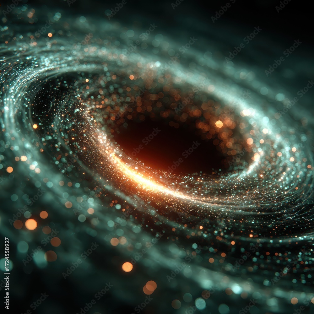 Canvas Prints futuristic cybersecurity concept with swirling vortex in space