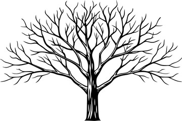 Obraz premium tree silhouette vector