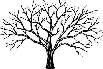 Obraz premium black and white tree